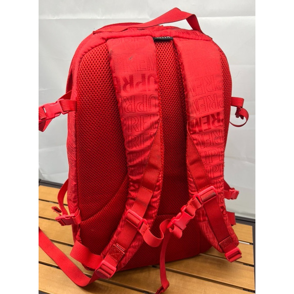 SUPREME NY Nylon Backpack Logo Pattern RED S/S 2019 - Picture 4 of 9